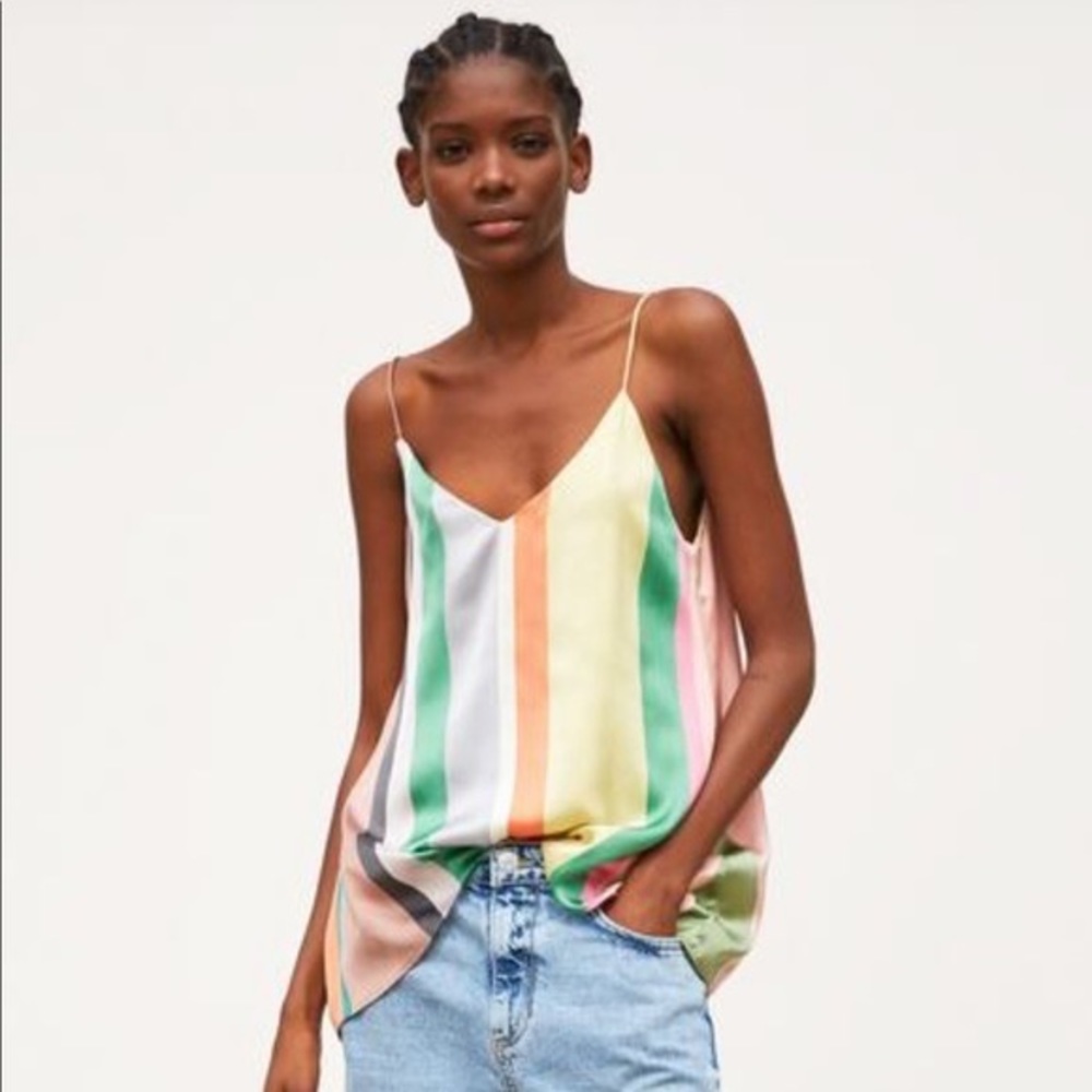 Zara multicolor tank top size small worn once
